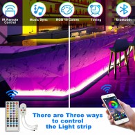 32.8FT Led Strip Lights 5050 RGB Bluetooth Room Light Color Changing with Remote